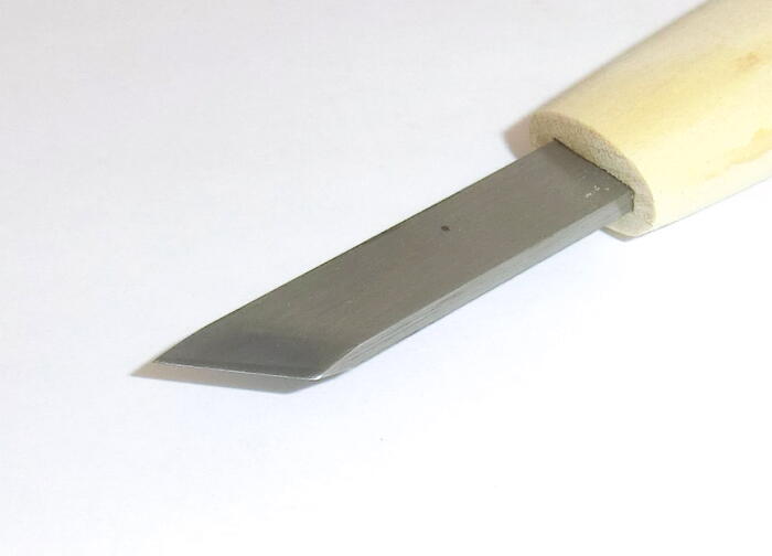 三木章刃物本舗 安来鋼彫刻刀特殊型単品 両刃小刀（木目込小刀）４ 